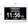 TROCOTN 10 Inches Digital Clock Day Clock Large Display Alarm