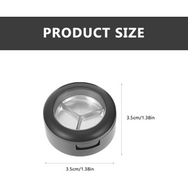 Estuche para Sombras de Ojos Vacío 4 Piezas Caja de Maquillaje Compacta 3 Compartimentos Redondos y Ventana Transparente Bandeja Organizadora para Subenvases de Lápiz Labial