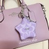 Coach NWT Coach Star Signature Bag Charm CBL12 Silver/Iris