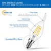 ANWIO B11 LED Filament Bulb E12 Candelabra Medium Base 2700K