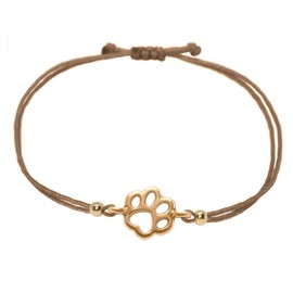 Selfmade Jewelry Women's Rose Gold Paw Bracelet, Adjustable Macrame Bracelet with Paw. Gift Packaging, Metal, Without Stone