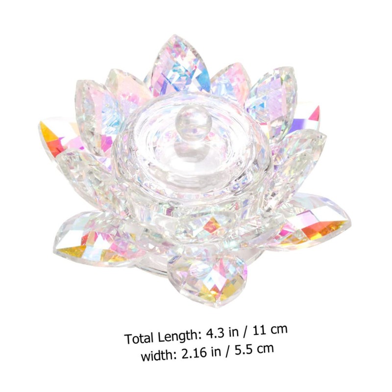 Ipetboom Elegant Crystal Nail Art Bowl Cup with Lid Durable