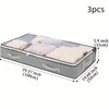 1pc/2pcs/3pcs Dustproof Under Bed Storage Box with Reinforced Handles for