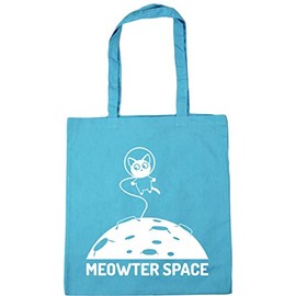 Hippowarehouse Meowter space - Cat astronaut Tote Shopping Gym Beach Bag 42cm x38cm, 10 litres
