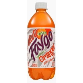 Faygoo Diet Orange Flavored Soda 20 oz bottle, 24 pack