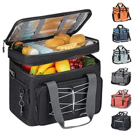 Maelstrom Cooler Bag,Soft Cooler Bag,Collapsible Soft Sided Cooler, 30 Cans Beach Cooler,Leakproof Camping Cooler,Lunch Cooler Bag Portable Travel Cooler for Grocery Shopping,Kayaking,Black