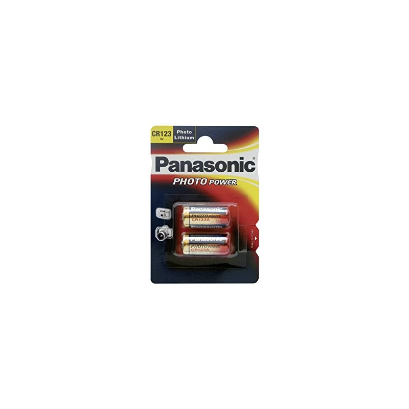 2 Pack Panasonic Cr123A Cr123 Dl123 3V Photo Lithium Camera