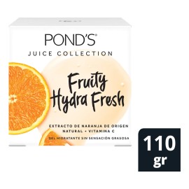 Pond's Fruity Hydra Fresh Gel Hidratante Facial Naranja, Luminosidad y Frescura sin Grasitud, Todo Tipo de Piel, 110g