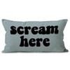 Mancheng-zi Funny Scream Decor, Scream 12x20 Pillow Cover, Fun Pillows,Fun