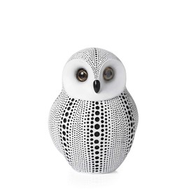 Torre & Tagus Debossed Dotted Owl Animal Figurine and Sculpture for Home Decor Accents, Living Room, Office Workspace, White