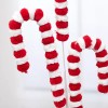 Factory Direct Craft 30-1/2" Tall Winter Pom Pom Candy Cane