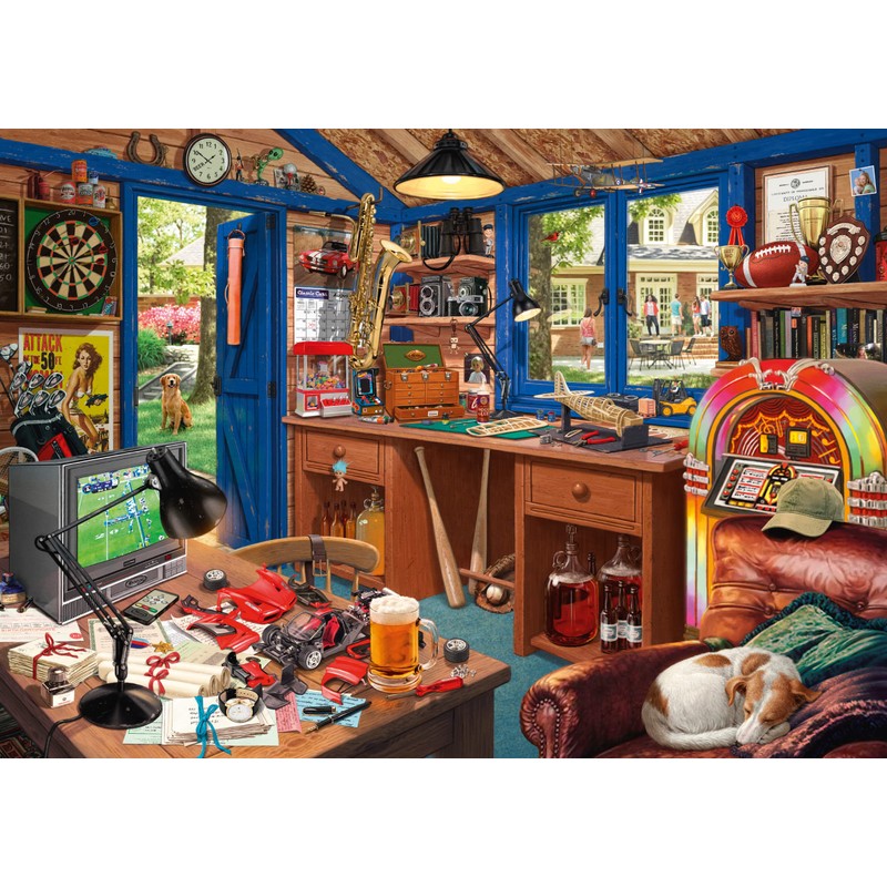 Schmidt Spiele 59977 Secret Puzzle Father's Workshop 1000 Piece Puzzle