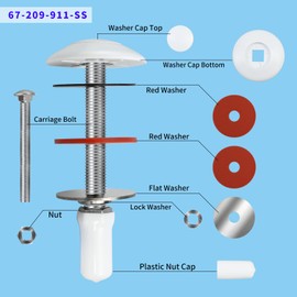 Vsttar DB-TB-M, 67-209-911-SS White Diving Board Mounting Kit Replacement for Inter-Fab Two Hole Residential Diving Boards with Bolts/Washers/Nuts etc
