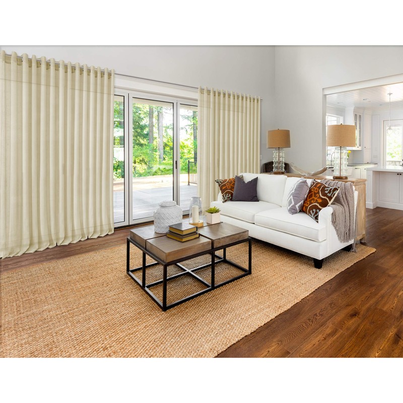 Elrene Home Fashions Carmen Sheer Extra-Wide Indoor/Outdoor Curtain, 114 in