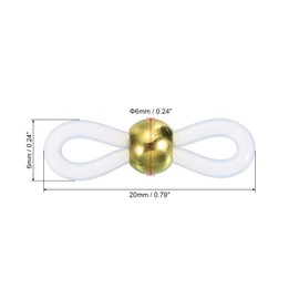 PATIKIL Eyeglass Chain Connector, 50 Pack Adjustable Anti Slip Silicone Strap Holder Chain End Loop for Women Men Eyeglasses Sunglasses, White Gold