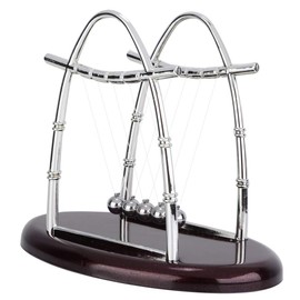 Akozon Newton's Cradle Balance Ball Newton Cradle Education Science Balance Ball Decompression Toys Ornaments Decorations Home Office Desktop Decoration Desk Toys Perpetual Motion Table Toys (S)