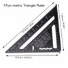 ASNOMY 7 Inch & 12 Inch Triangle Ruler, Black Triangle