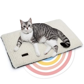 Mora Pets Self-Heating Cat Blanket, Electric Blanket for Cats, Heat Blanket, Self-Warming Blanket, Cat Heating Mat, Silent Heat Cushion, Washable Cat Bed, Fluffy and Soft, 61 x 46 cm