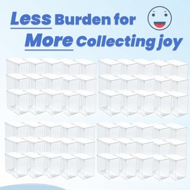 HOUSYLOVE Booster Box Case (60 pack) - Clear Storage Box for PKMN Booster Box, 0.50mm Thick, 5.5 x 3.2 x 4.8 inches, 60 Count