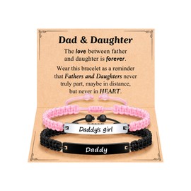 UPROMI Gifts for Dad from Daughter, Father Daughter Bracelet Birthday Christimas Gifts for Dad Daddy from Daughter Gift Ideas Fathers' Day