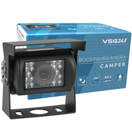 Reversing Camera / Colour with Night Vision / 120 ° Vision and IP67 / Black or White / for all Monitors and WT-7RM Systems