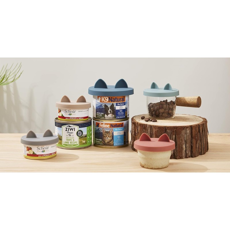 OHMO 2 Pack Cat Food Can Lids, Small Size (3