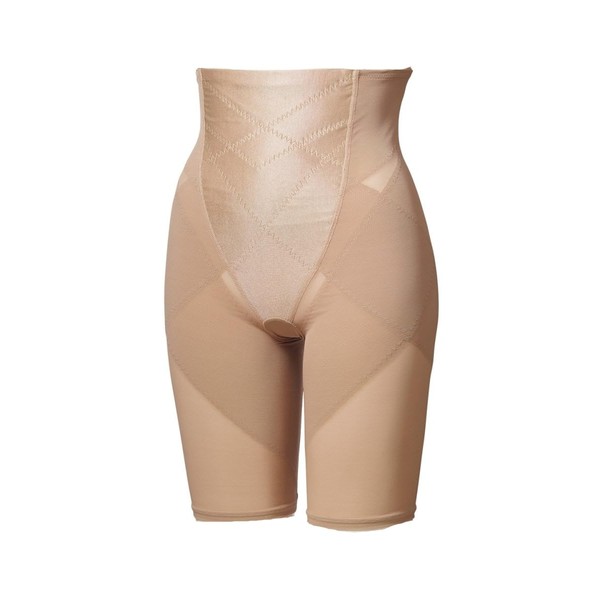 Nissen Correction Shorts, Girdle, High Waist, Full Long Girdle That Tightens Your Belly to Your Thighs, brown (mocha)
