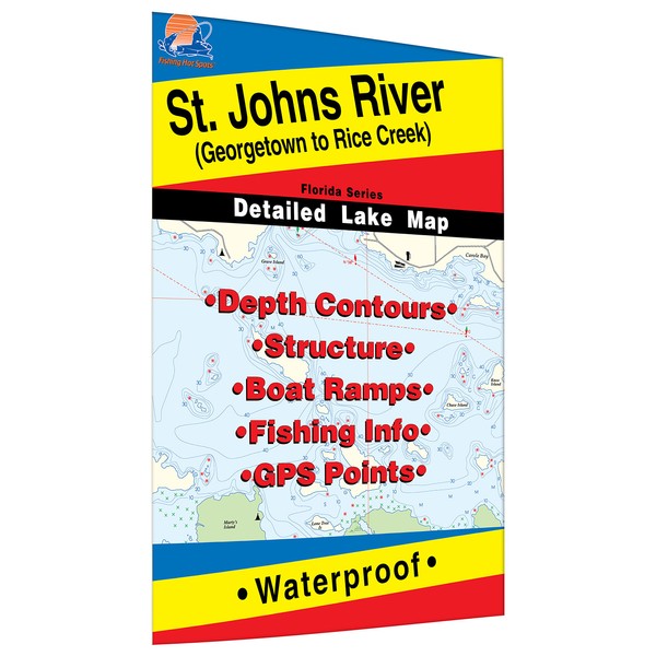 St. Johns River (Georgetown to Rice Creek) Fishing Map