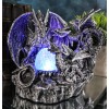 Mother Dragon With Baby Wyrmlings Guarding LED Crystal Egg Night