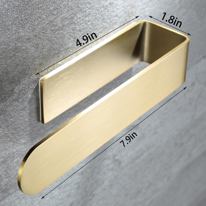 Taozun Adhesive Towel Rack/Hand Towel Holder, Gold Towel Holder for
