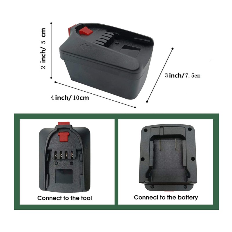 Battery Adapter ABS Non Shaking No Burr Lithium Battery Converter
