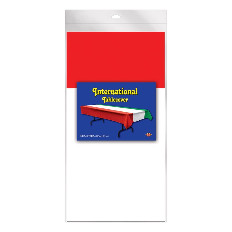Beistle International Tablecover, 54” x 108” – Plastic Table Cloth,