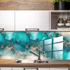 WALPLUS Marble Tile Stickers Glossy Waterproof Oil Proof Removeable Stick