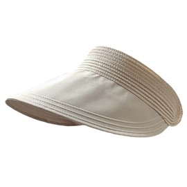 [ホワイトファング] サンバイザー 帽子 カジュアル UVカット 日焼け防止 おしゃれ アウトドア レディース CZA108(ベージュ)