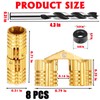 Brass 8mm Hidden Barrel Hinges with Drill Bit and Depth