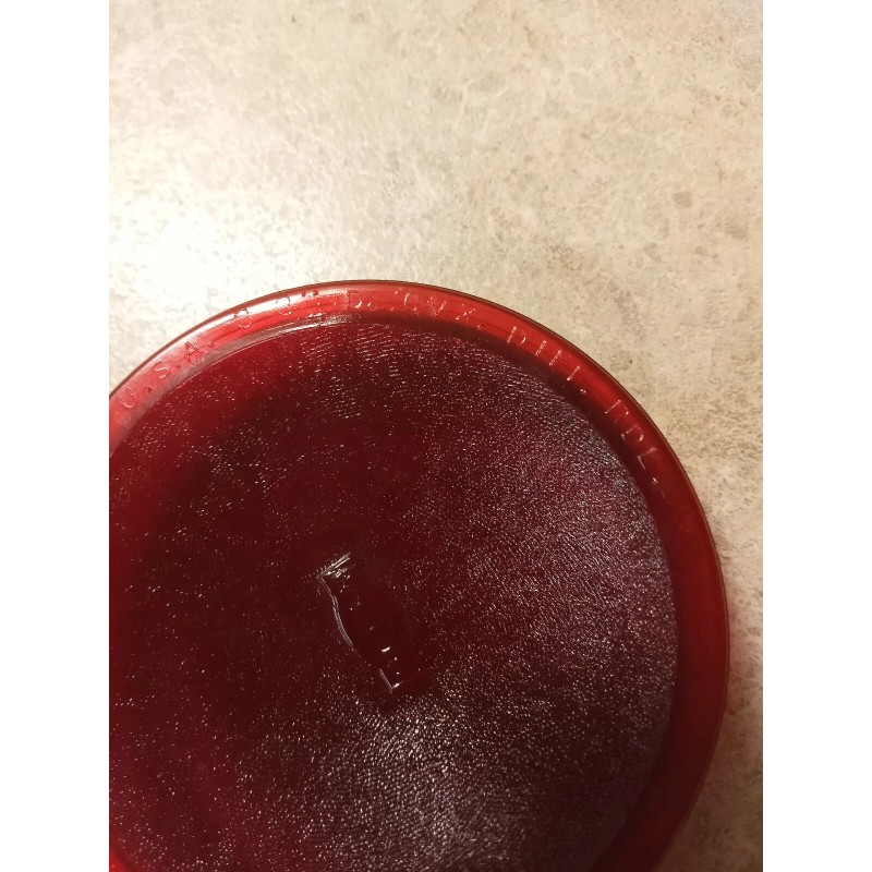 Corning Antique Red Corning Nonex Glass Lens 3 3/4 inches