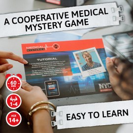 TOMY Medical Mysteries Board Game - Date Night & Couples Medical Mystery Game with 4 Cases to Solve - Choose Your Own Adventure Hospital Detective Strategy Game for 1 to 4 Players 14+ Years