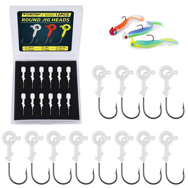 THKFISH Jig heads fishing bait hook kit soft bait hooks,