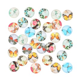 Vaguelly 100pcs Glass Stickers Adorable Cartoon for Refrigerator Craft Projects and Jewelry Making Smooth Easy to Apply for