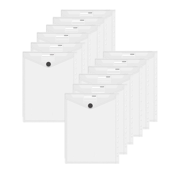 Pack of 12 A4 Document Folders, 6 Colours, A4 Document