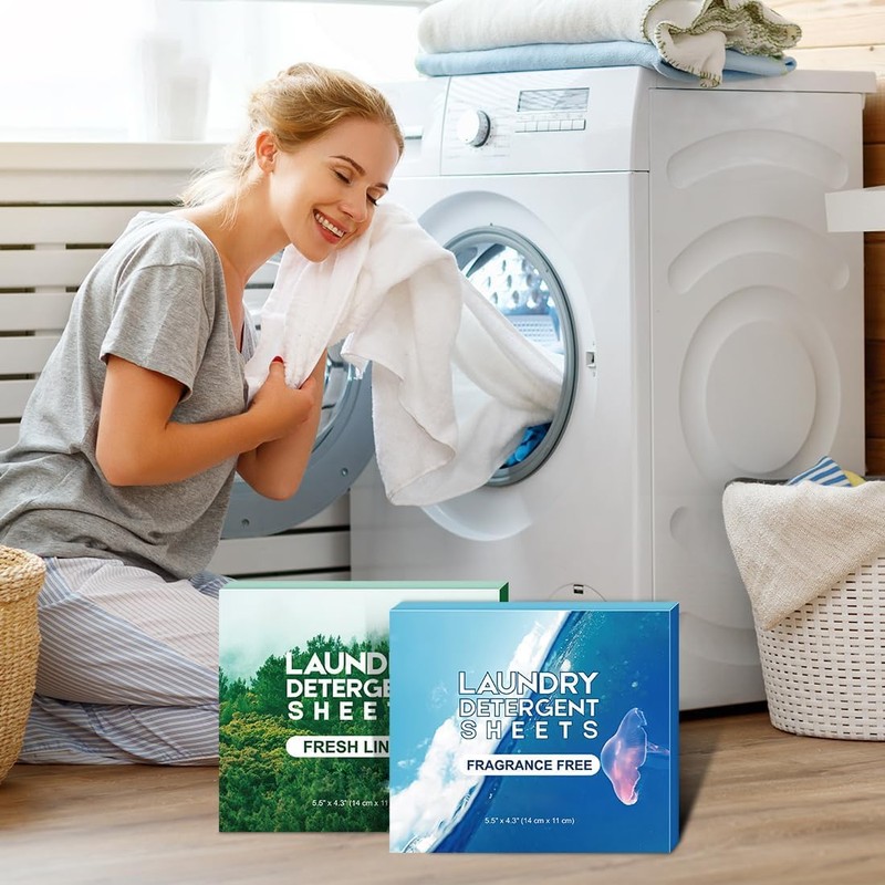 AIDEA Laundry Detergent Sheets, Washer Sheet Detergent, No Plastic Jug,