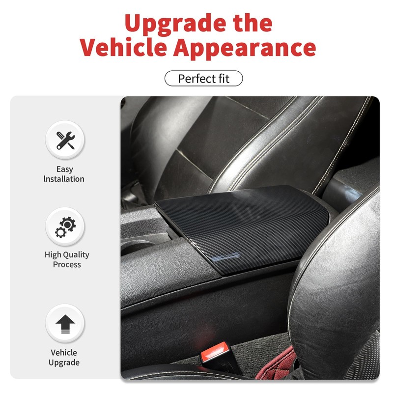 SQQP Center Console Cover Armrest Box Trim Waterproof Protector Fit