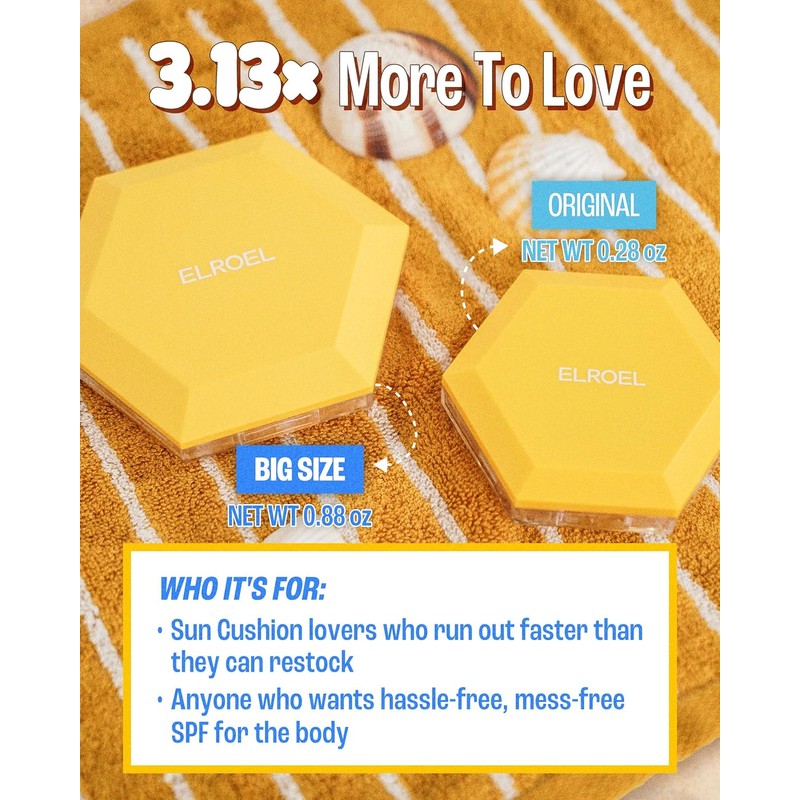ELROEL Pang Pang Sun Cushion Plus - Korean Hypoallergenic &