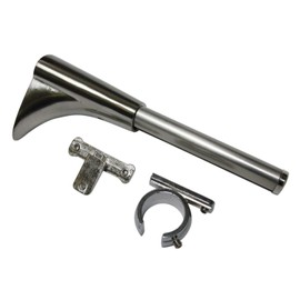 GARDINIA Chicago Series Universal Wall Bracket with Ring and Cross Adaptor for Curtain Rods Diameter 20 mm Metal Stainless Steel Look