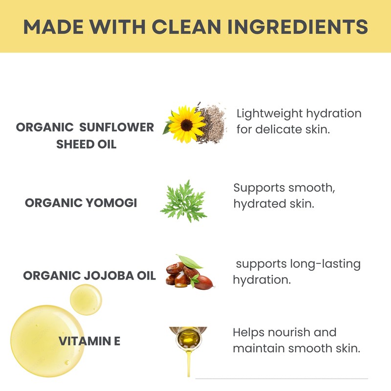 mogimogi baby Unscented Organic Baby Oil | Hydrates & Nourishes