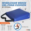 NYOrtho Wheelchair Gel Seat Cushions - Wedge-Shaped Gel-Foam Cushion for