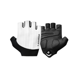 LAMEDA Cycling Gloves Men Women Summer Half Finger Thin Road Bike MTB Gloves Breathable Non-Slip Cycling Gloves Short for Cycling White L