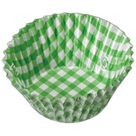 Oriental Aluminum Paper Case Checkered "Commercial Lunch Cup Green 7 # # # # Deep mouth 500 Piece Small B004