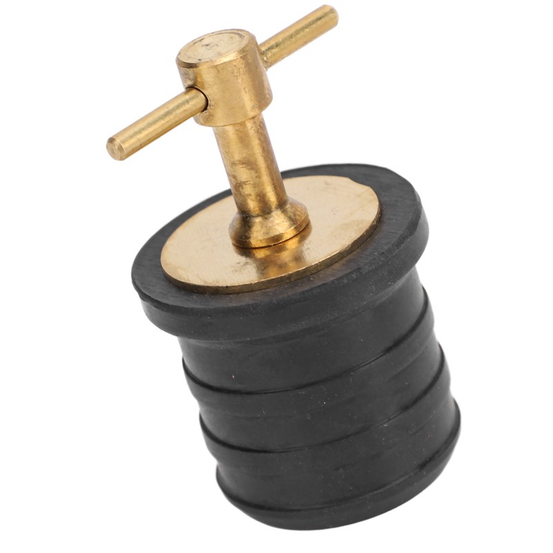 Marine Boat Brass T Handle Drain Plug Strong Structure Twist
