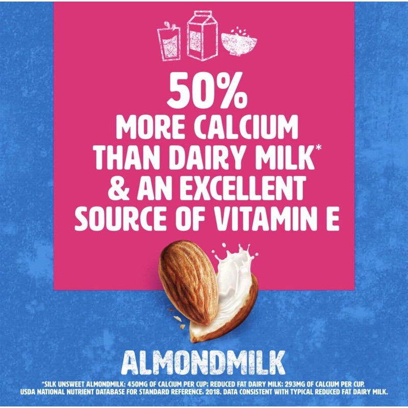 Silk Shelf-Stable Unsweetened Almond Milk, 1 Quart ( 6 PACK